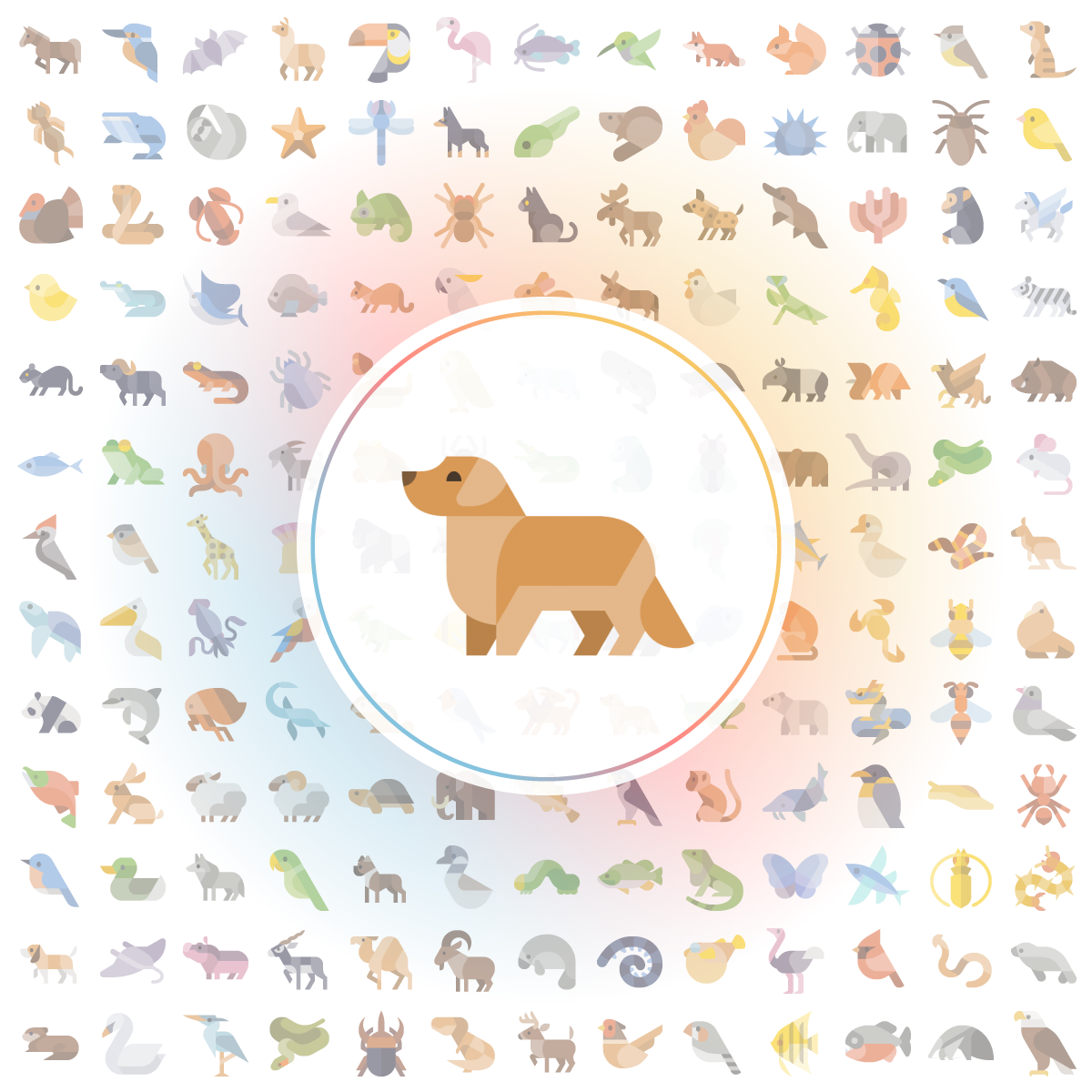 Golden retriever dog Icon - Iconshock