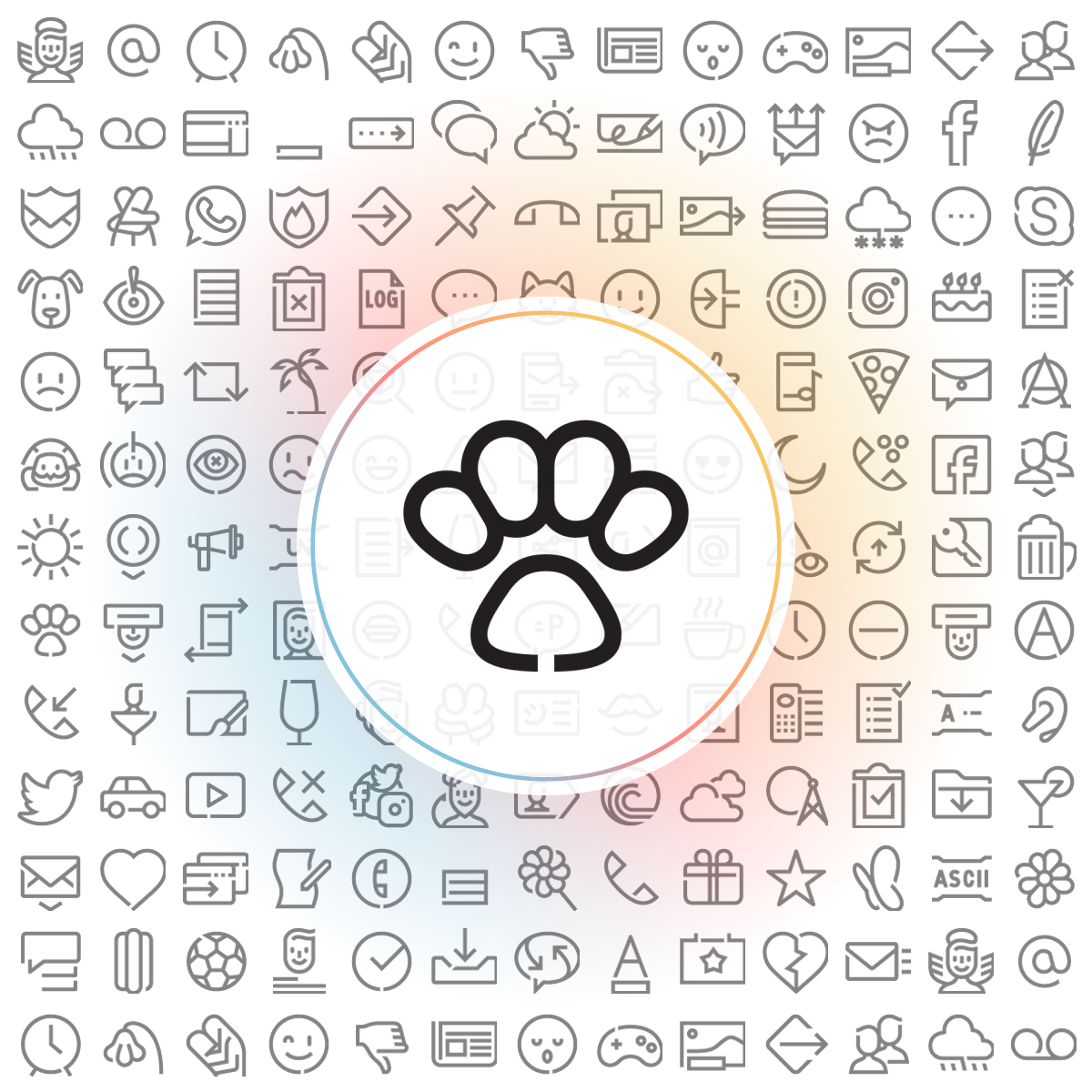 Paw print Icon - Iconshock