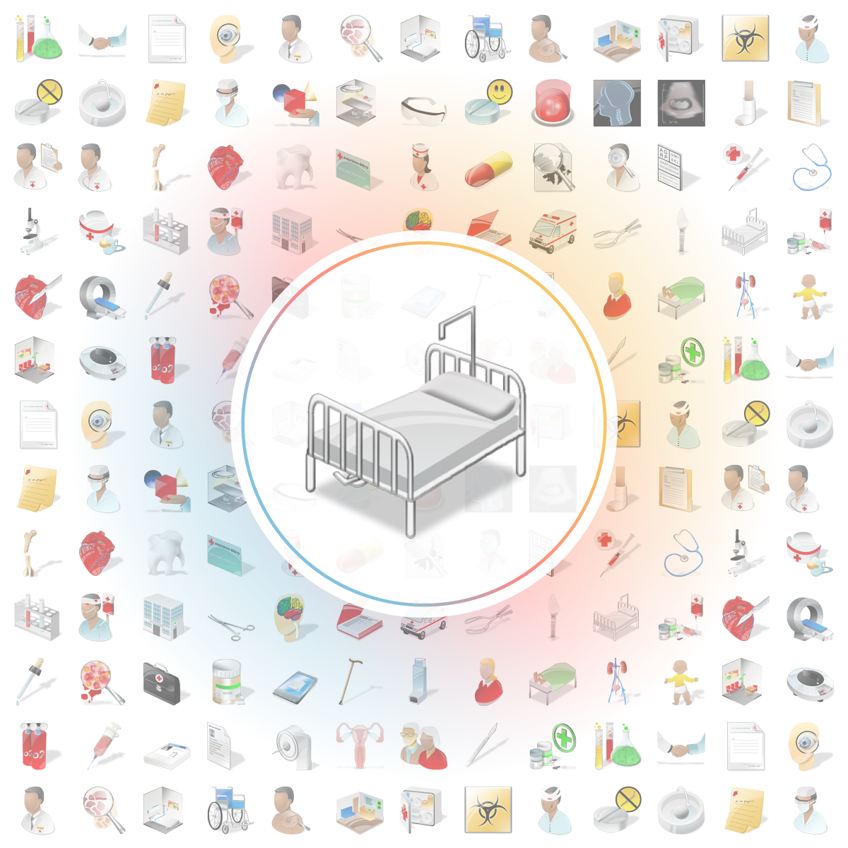 Hospital bed Icon - Iconshock