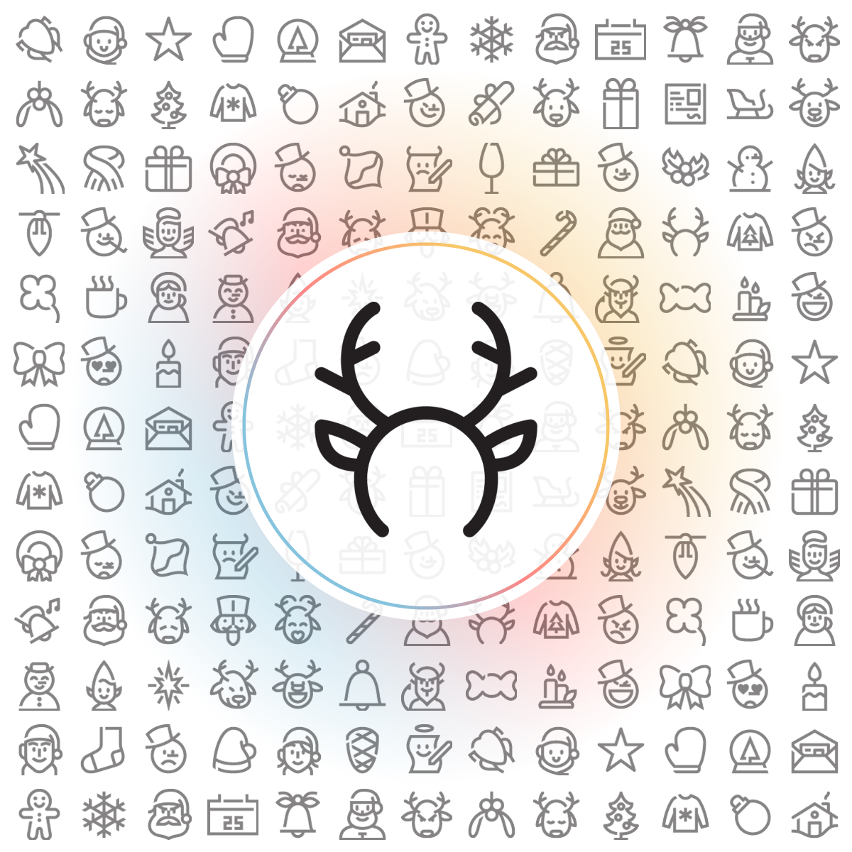 Reindeer antlers Icon - Iconshock