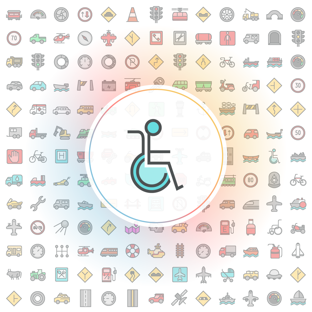 Sign handicapped Icon - Iconshock